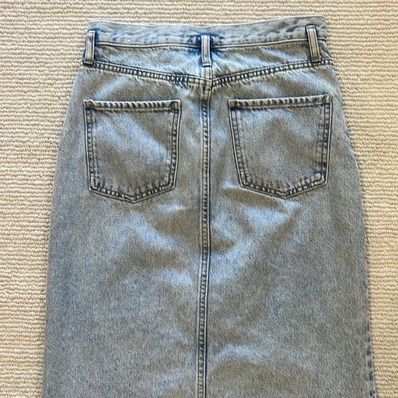 Mango Denim Slit Front Maxi Skirt - Picture 6 of 8